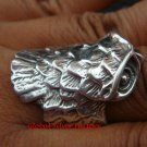 Large Sterling Silver Owl Design Unisex Ring SR-142-KT