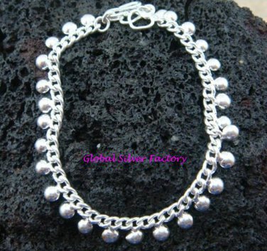 925 Silver Bell Design Anklet SBB-197-KA