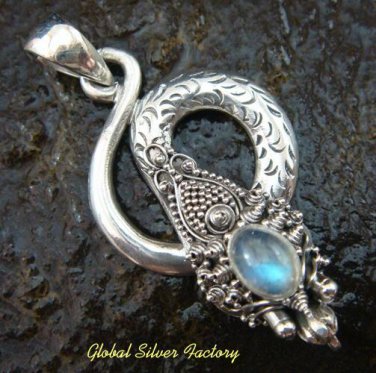 Silver Labradorite Snake Pendant SP-490-NY
