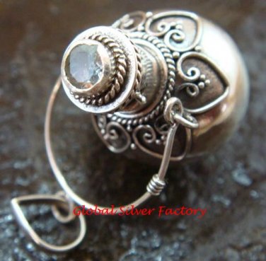 925 Sterling Silver Cremation, Keepsake Pendant w/Gem PP-406-KT