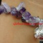 925 Silver Dream Ball & Genuine Amethyst Bead Strecth Bracelet CH-335-GSF