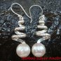 Sterling Silver & Freshwater Pearl Spiral Earrings ER-652-KT