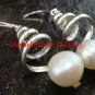 Sterling Silver & Freshwater Pearl Spiral Earrings ER-652-KT