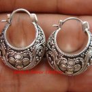 Sterling Silver Bali Ornate/Scrollwork Design Hoop Earrings SE-197-KT