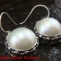 Bali Design Freshwater Mabe Pearl Sterling Silver Earrings  ER-651-KT