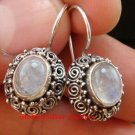 Rainbow Moonstone Filigree Sterling Silver Earrings ER-654-NY