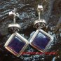 Sterling Silver Square Amethyst Earrings ER-637-KT