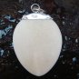 Hand Made Sterling Silver Moon Face Carved Bone Pendant GDP-1152-KA
