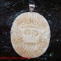 Sterling Silver Carved Ox Bone Bali Barong Pendant SP-644-KA