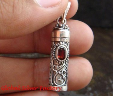 925 Silver Cremation / Keepsake Pendant Garnet ( small )PP -367-KT