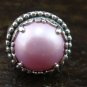 Large 925 Silver Round Mabe Pearl Ornate Design Ring RI-389-KT