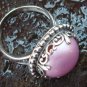 Large 925 Silver Round Mabe Pearl Ornate Design Ring RI-389-KT