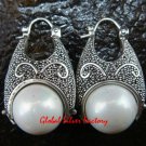 Sterling Silver White Pearl Earrings ER-634-KT