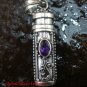 Sterling Silver Bali Cremation, Keepsake Pendant Amethyst PP-381-KT