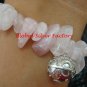 925 Silver Dream Ball & Genuine Rose Quartz Bead Stretch Bracelet CH-336-GSF