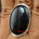 Chunky Sterling Silver & Black Onyx Unisex Ring RI-373-KT