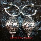 Sterling Silver Heavy Circle Design Hoop Earrings SE-199-KT
