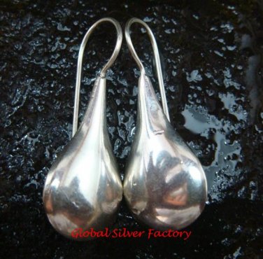 Long Elegant Sterling Silver Drop Earrings SE-200-KT