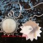Sterling Silver Sun Moon Face  Ox Bone Earrings GDE-1156-NY