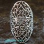 Large 925 Silver Open Filigree  Design Ring SR-139-KA