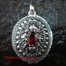 925 Silver Garnet Keepsake Locket Pendant LP-197-IKP