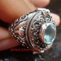 925 Silver Blue Topaz Locket Ring LR-629-KT