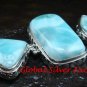 Sterling Silver & Three Larimar Bracelet - Assorted Stone Shapes SBB-387-KT