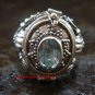 Sterling Silver Bali Poison Locket Ring w/Blue Topaz LR-630-KT