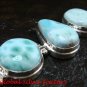 Chunky Sterling Silver Three Genuine Larimar Bracelet SBB-388-KT