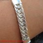 Chunky Sterling Silver Three Genuine Larimar Bracelet SBB-388-KT