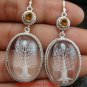 Sterling Silver Clear Quartz Crystal Earrings Citrine ER-641-KT