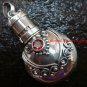 Sterling Silver  Ornate Cremation /Perfume Pendant Garnet PP-388-KT