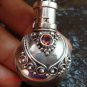 Sterling Silver  Ornate Cremation /Perfume Pendant Garnet PP-388-KT