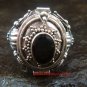 Sterling Silver Bali Poison Locket Ring w/Garnet LR-631-KT