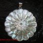 2 Inch Engraved Sea Shell Sunflower Pendant in 925 Sterling Silver SP-638-KT