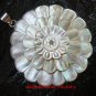 2 Inch Engraved Sea Shell Sunflower Pendant in 925 Sterling Silver SP-638-KT