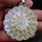 2 Inch Engraved Sea Shell Sunflower Pendant in 925 Sterling Silver SP-638-KT