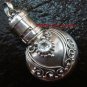 Sterling Silver  Ornate Cremation /Perfume Pendant Blue Topaz PP-390-KT