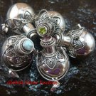 5x Wholesale  Bundle 925 Silver Bali Cremation - Various Stones SSB-349-GSF