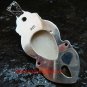 Unique Sterling Silver Bali Traditional Face Pendant w Mixed Gem GDP-1145-PS