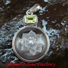 925 Silver & Peridot Crystal Pendant SP-635-KT