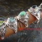 5x Mixed Design Wholesale Silver Style Bali Keepsake / Poison Rings - Various Stones  SSB-339-GSF