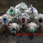 10x Wholesale Silver Style  Bali Keepsake / Poison Rings - Various Stones & Styles SSB-340-GSF