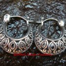 Sterling Silver Filigree  Round Hoop Earrings SE-202-KT