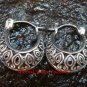 Sterling Silver Filigree  Round Hoop Earrings SE-202-KT