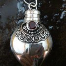 Sterling Silver Ornate Cremation, Keepsake, Perfume Pendant PP-401-KT