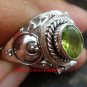 925 Silver Peridot Locket Ring LR-651-KT