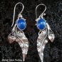 Silver Leaf & Lapis Lazuli Earrings ER-562-NY