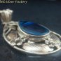 Silver Flower and Leaf Paua Shell Pendant SP-747-KT