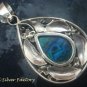 Silver Flower and Leaf Paua Shell Pendant SP-747-KT